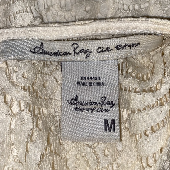 American Rag Cie Off White Ivory Lace Fit & Flare Sleeveless Dress - Picture 9 of 10